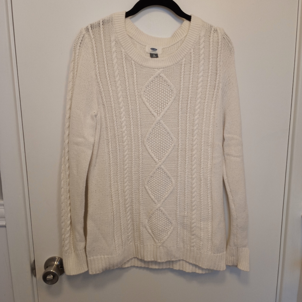 Cream Cable Knit Sweater